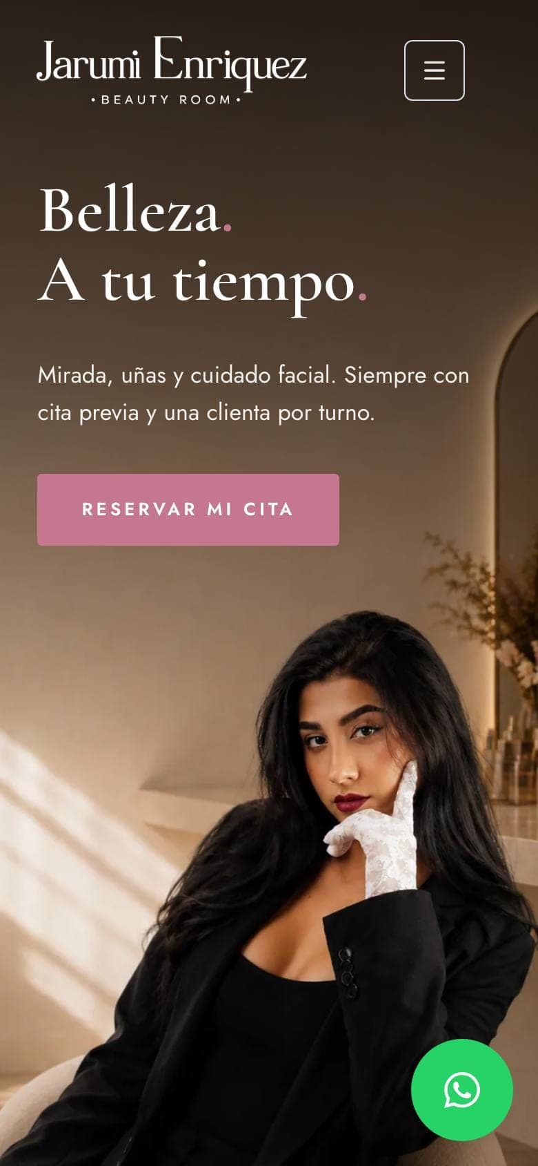 La web de Jarumi Enriquez · Beauty Room en el móvil